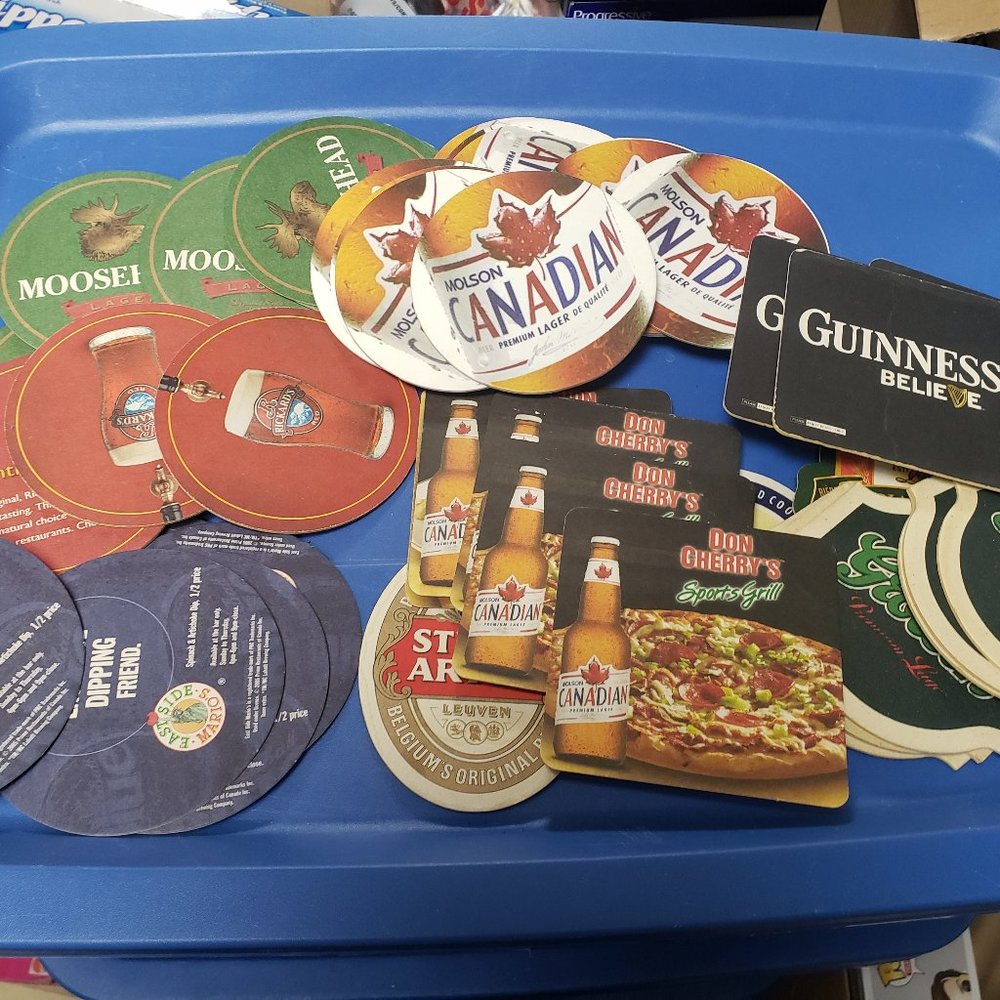 Beer Coasters Bundle- Molson, Don Cherry's Sports Grill, Guinness etc